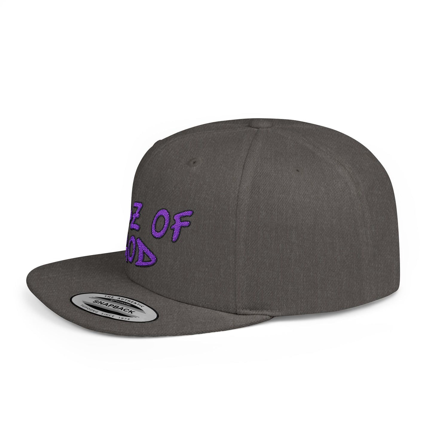 Kidz of God Flat Bill Snapback Hat - White & Purple Casual Cap for Kids