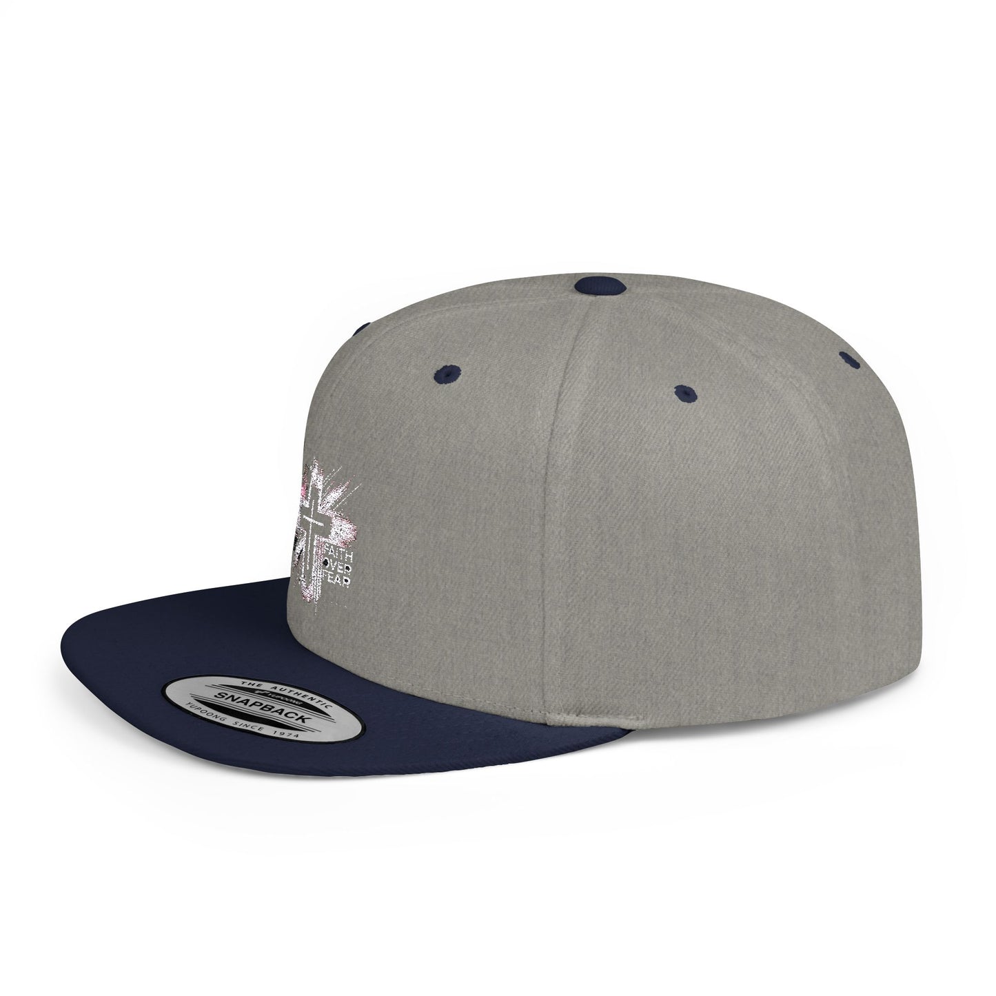 Faith Over Fear Flat Bill Snapback Cap