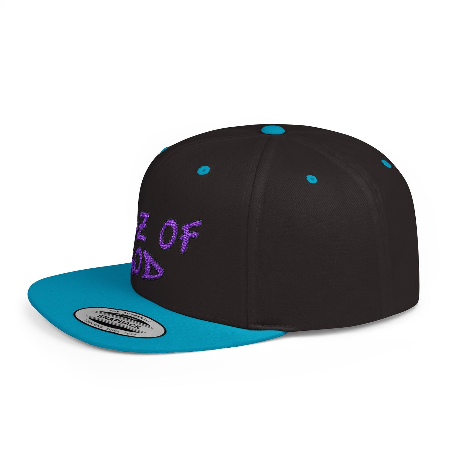 Kidz of God Flat Bill Snapback Hat - White & Purple Casual Cap for Kids