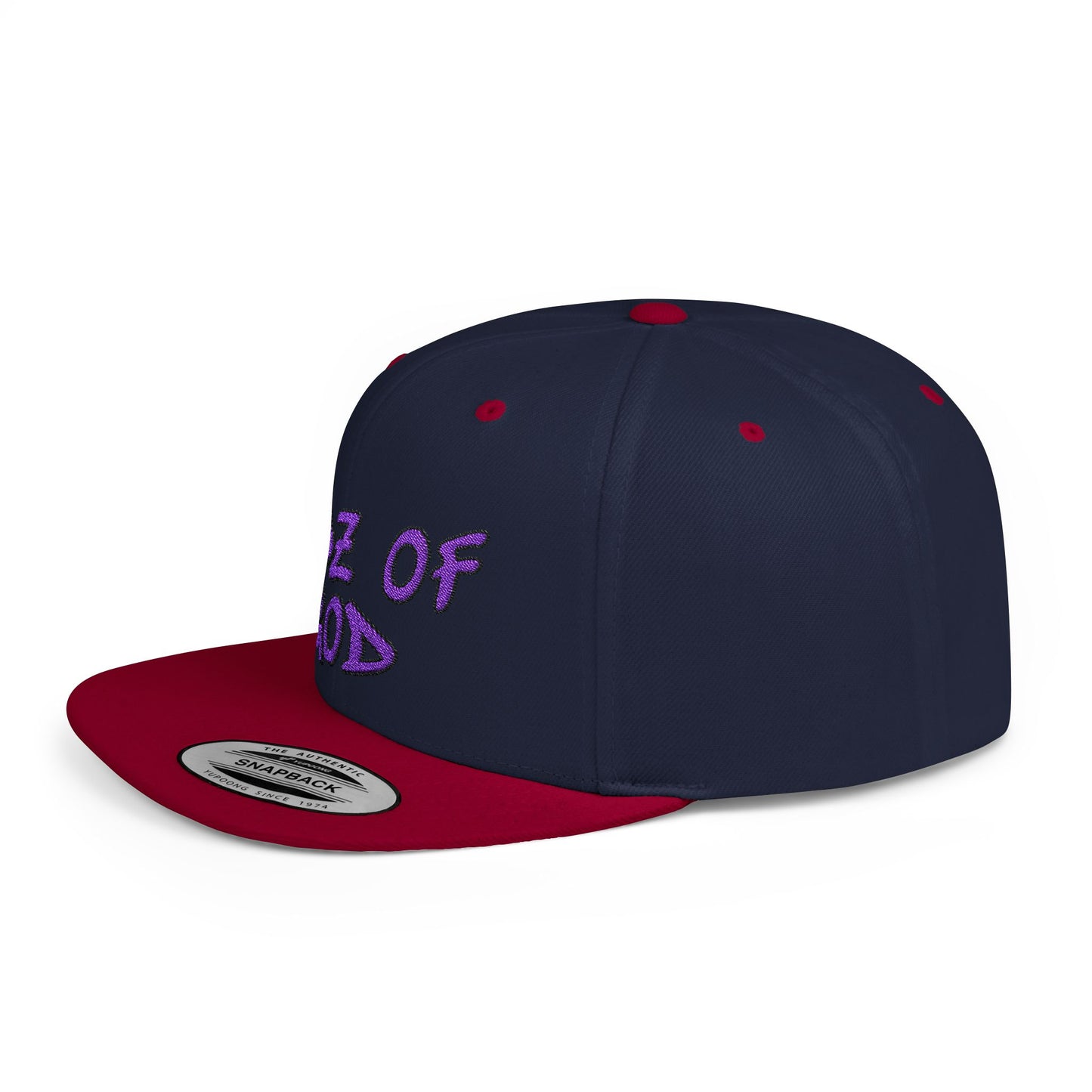 Kidz of God Flat Bill Snapback Hat - White & Purple Casual Cap for Kids