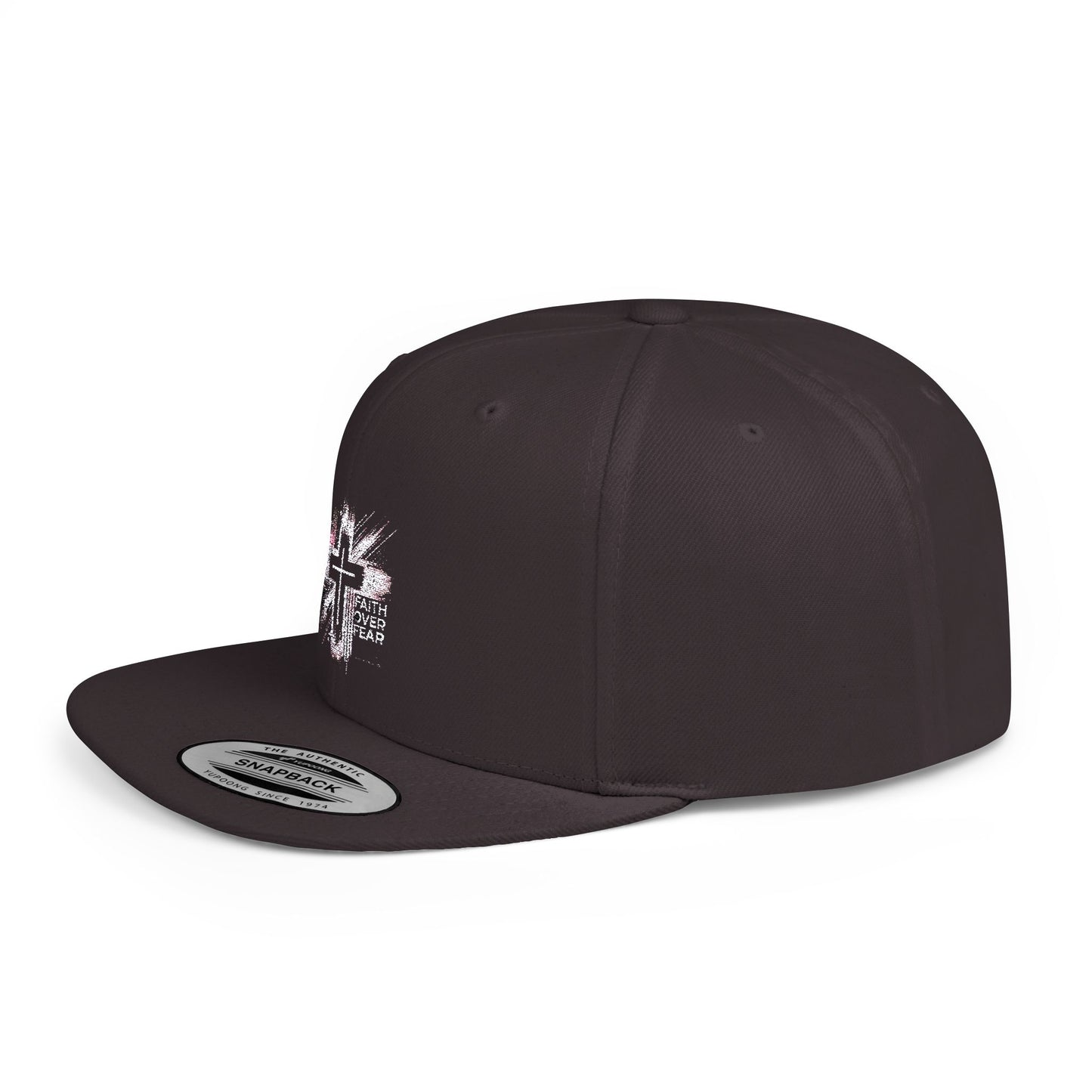 Faith Over Fear Flat Bill Snapback Cap